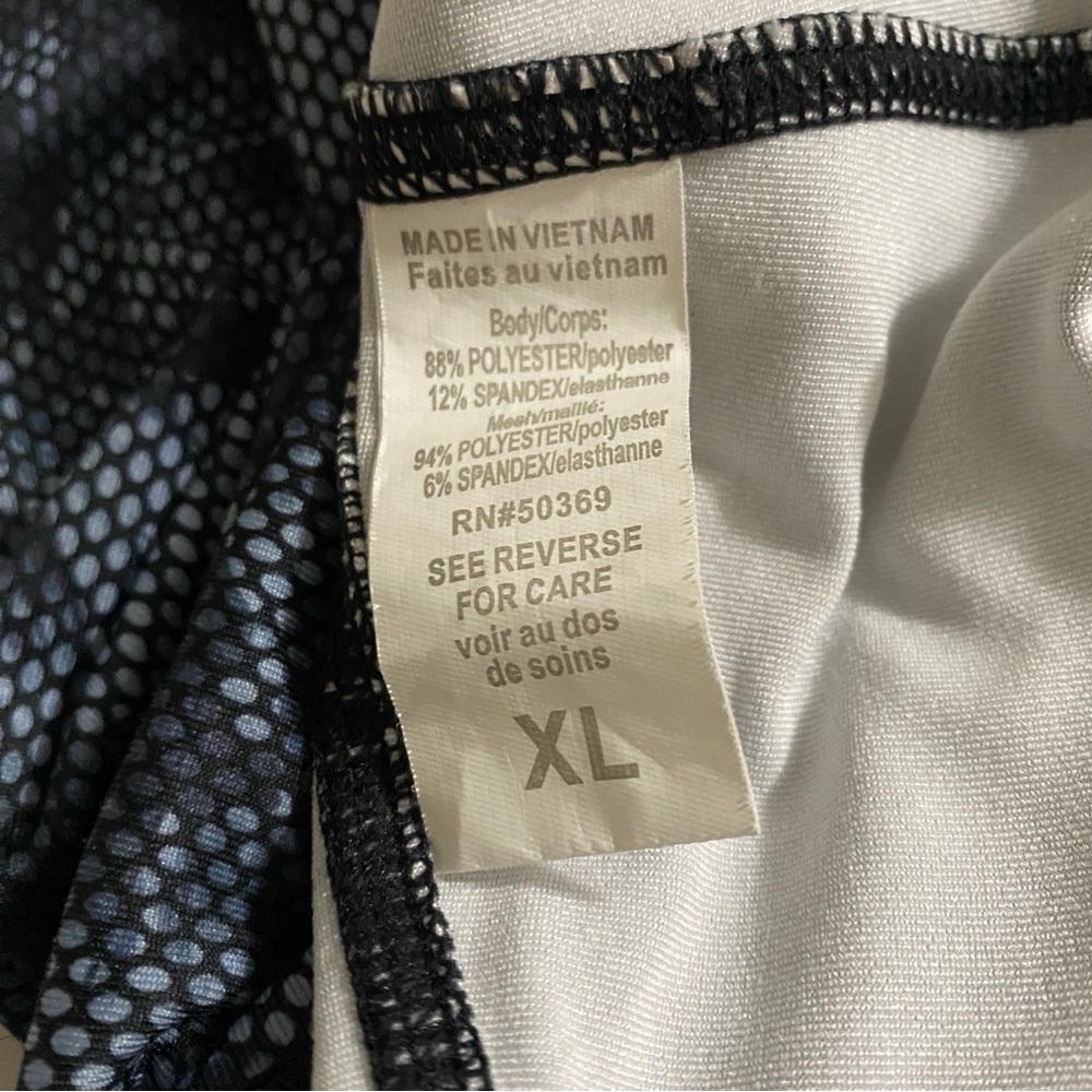 Jockey XL High Rise Performance Leggings Black Mesh Panel Athletic - Picture 9 of 14